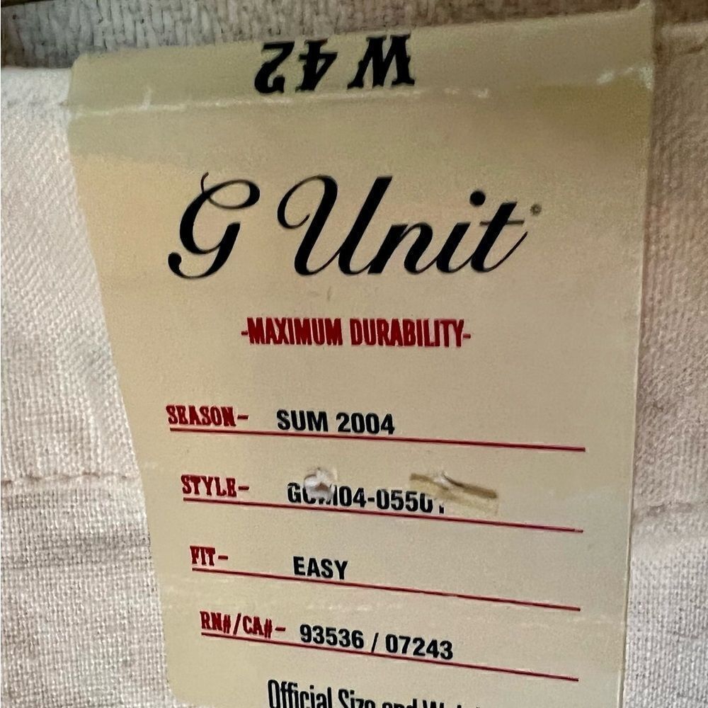 Vintage NWT G Unit 50 Cents Mens 42 Linen/Cotton Easy Fit Shorts NWT NOS - Picture 7 of 12